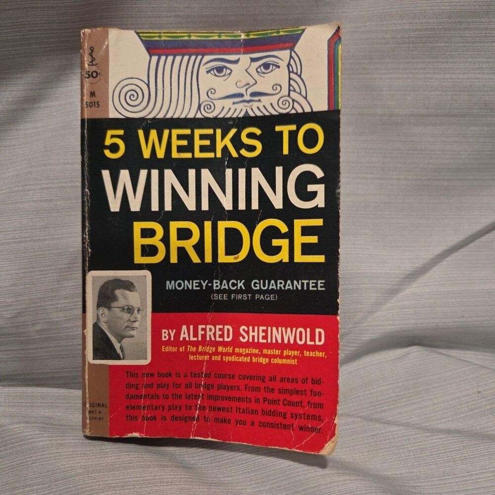 Vintage 1961, "5 Weeks To Winning Bridge" By Alfred Sheinwold Paperback Book